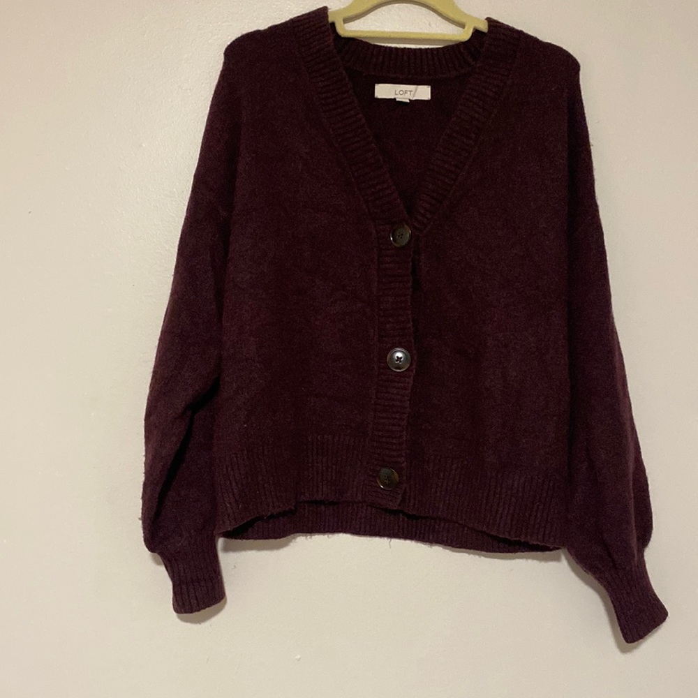 LOFT Chunky Oversized Cardigan Button Soft Winter Sweater - Size XS